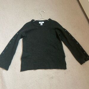 Magaschoni green  Button Sleeve Sweater